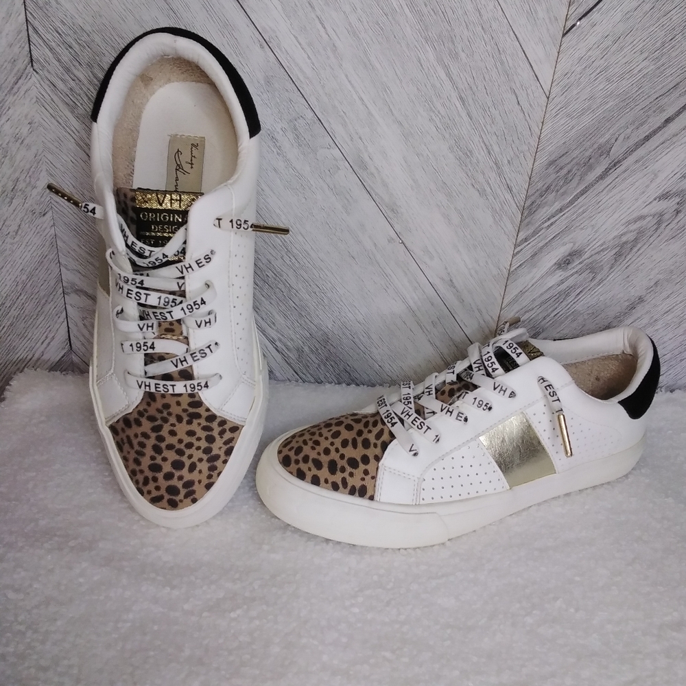 Vintage Havana Dina Light Leopard And Gold Matallic Sneakers Sz: US Women's 7